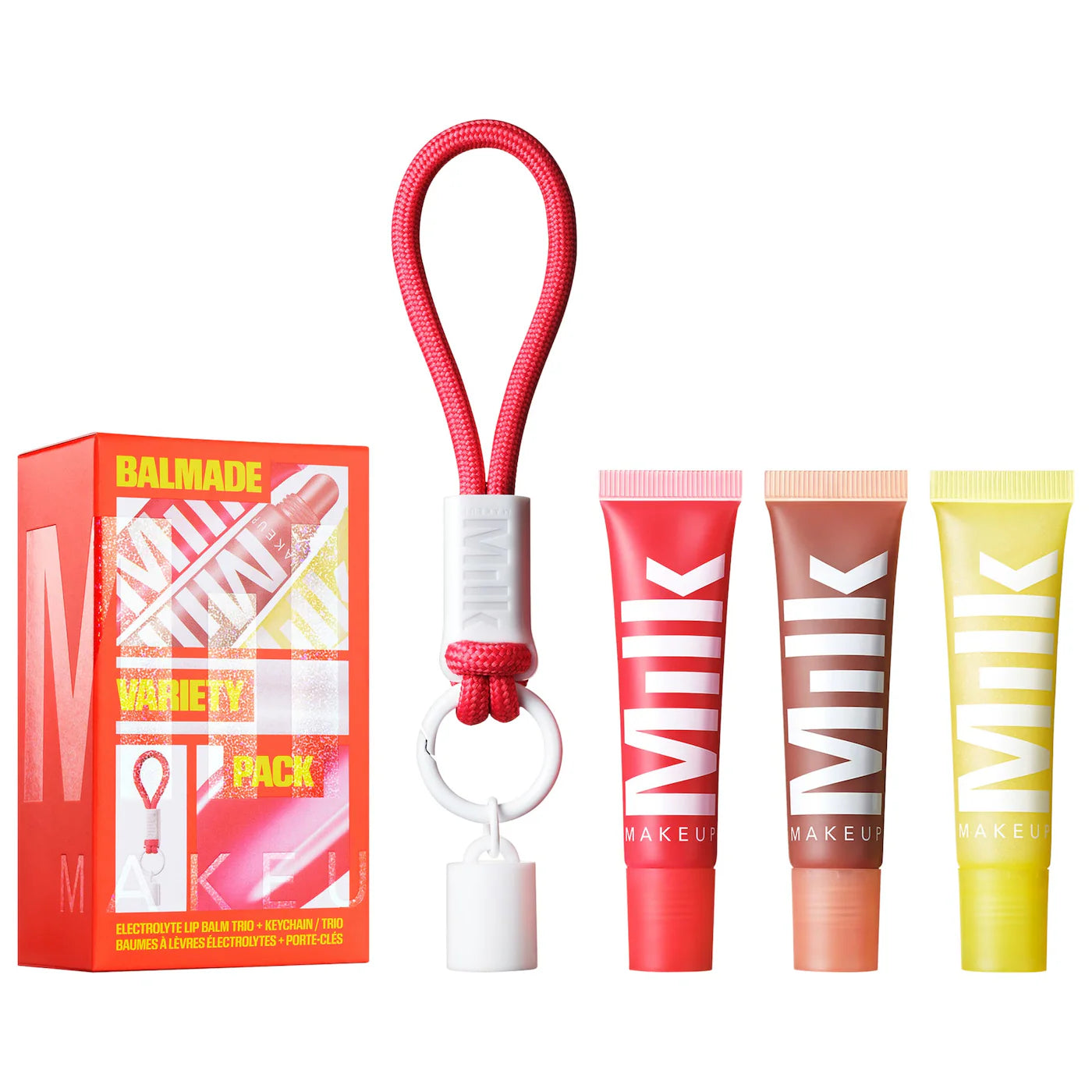 Sobre pedido: MILK MAKEUP Balmade Variety Pack Hydrating Lip Balm & Keychain Gift Set